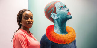 Nigerian Visual Artist Olawunmi Banjo And One Of Her Artworks Themed ‘the Wait Scaled.jpeg