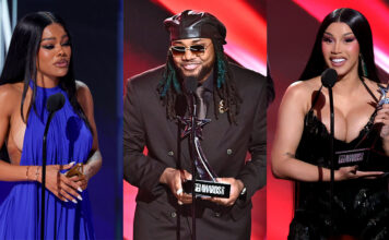 BET Awards 2026: Lauryn Hill, Tems, Cardi B and Teyana Taylor Shine on a Historic Night of Black Excellence Teyana Taylor Leon Thomas Cardi B BET Awards Split