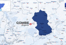 Five Siblings Killed in Gombe Tricycle–Water Tanker Crash, Governor Yahaya Mourns Gombe State Map HD 768x414