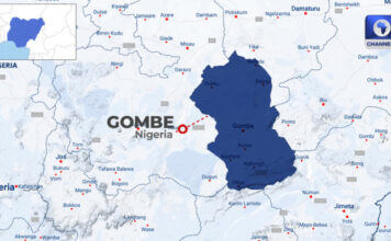 Five Siblings Killed in Gombe Tricycle–Water Tanker Crash, Governor Yahaya Mourns Gombe State Map HD 768x414